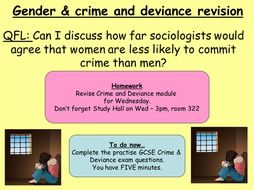 Gender and crime revision lesson