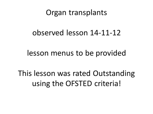 Organ transplants