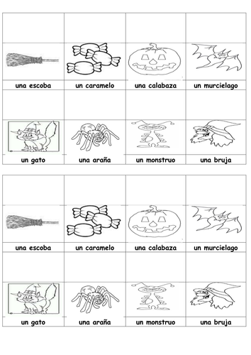 Halloween Spanish words