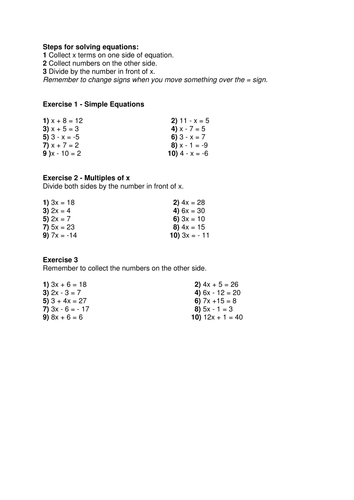 Linear Equations