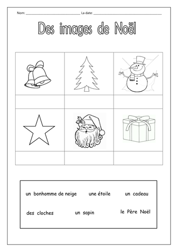Christmas vocabulary & colours