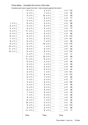 Times tables