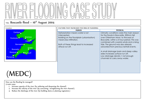 AQA Lesson 15 - Boscastle Flooding MEDC