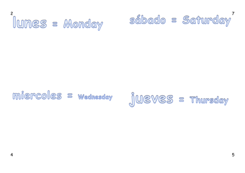 Days of the week book