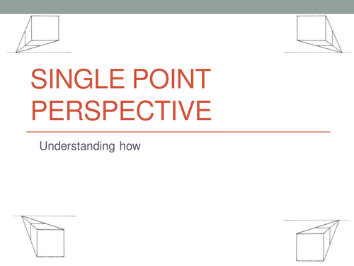 Single Point Perspective Tutorial - with task