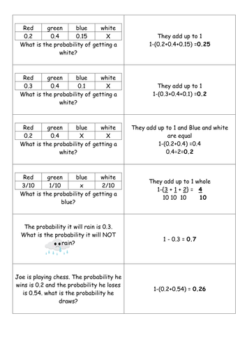 Probability Quiz Quiz Trade (KAGAN)