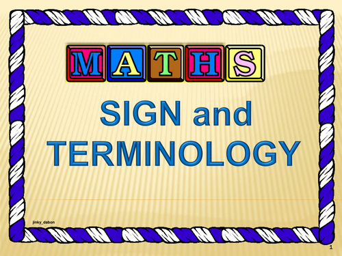 Ks2 Maths Signs and Terminology | Teaching Resources