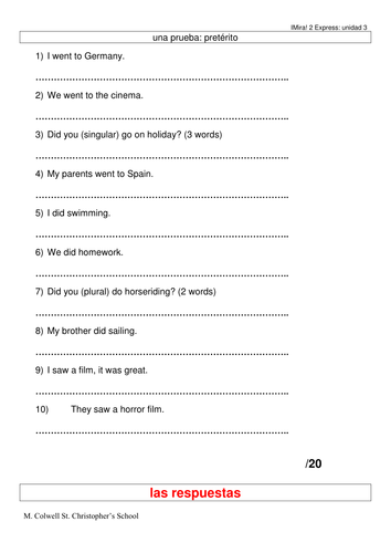 Mira! 2 Express: unit 3: holidays