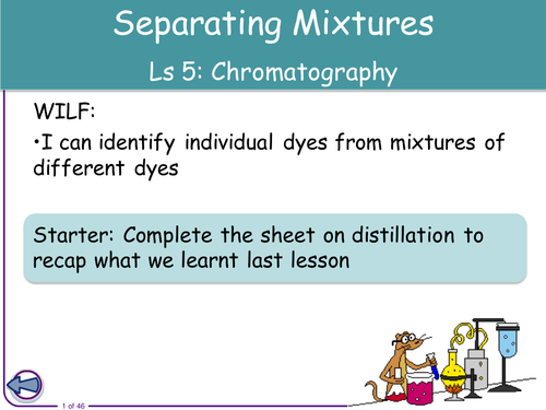 Resources for Separating Mixtures SOW