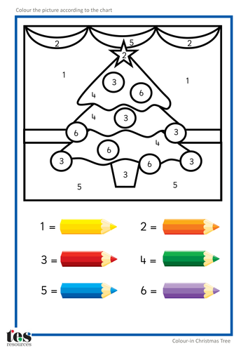 Colour by Numbers TEACCH Activities - Christmas!