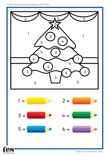 colournumbers teacch activities  christmas