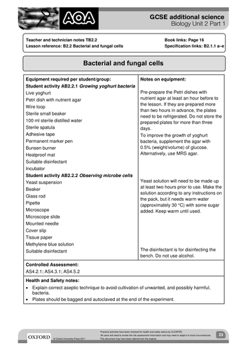 B1.1 Infectious Disease - AQA Core Science