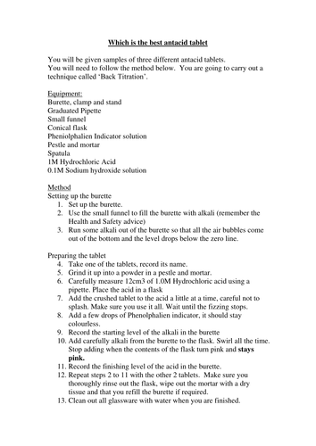 Acids and neutralisation