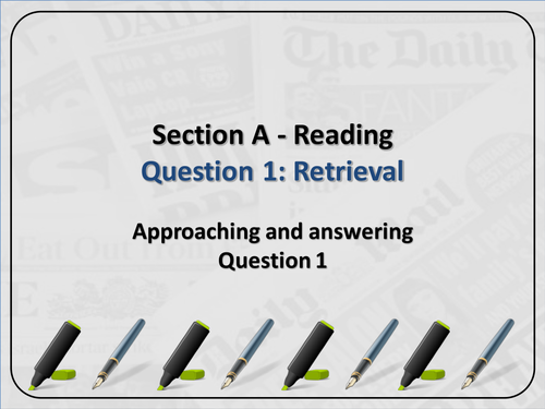 AQA GCSE English Lang. (H) - Reading: Question 1