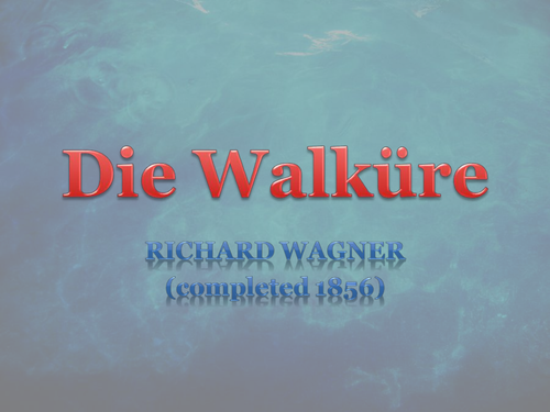 Die Walkure Leitmotifs OCR A2 Music