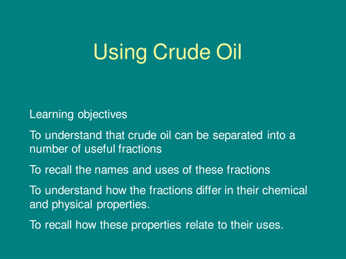 Using Crude oil