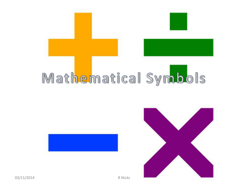Maths symbols