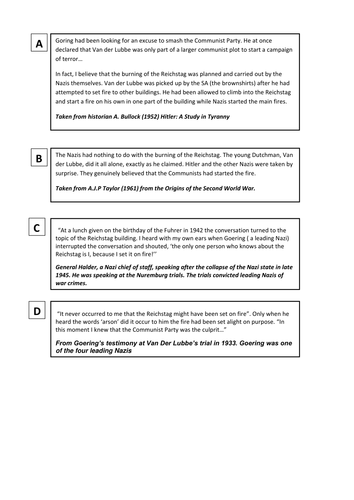 Reichstag Fire - Blame and initial impact