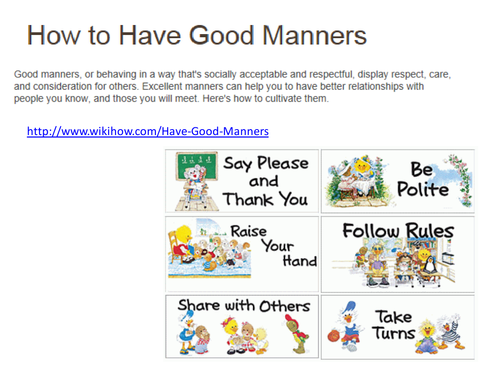 good manners by sfy773 teaching resources