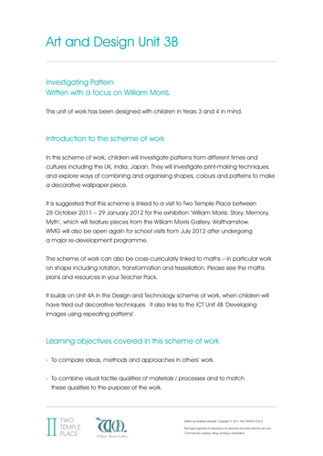 KS2 ART, Unit 3B: Investigating Pattern