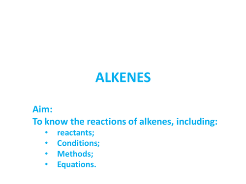 Alkenes expert groups