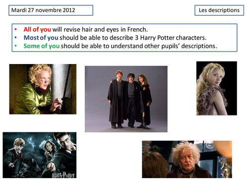 Les descriptions physiques et les personnalites