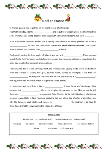 Christmas In France Noel En France Teaching Resources