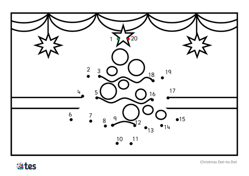 Number Names Worksheets dot to dot 1-20 : Christmas Dot to Dot activities by tesSpecialNeeds - Teaching ...