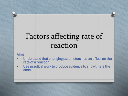 rates of reaction - concentration