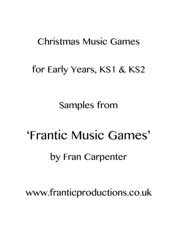 Christmas music games for EYFS, KS1 & KS2