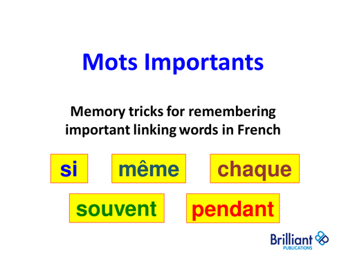 French - Important little words