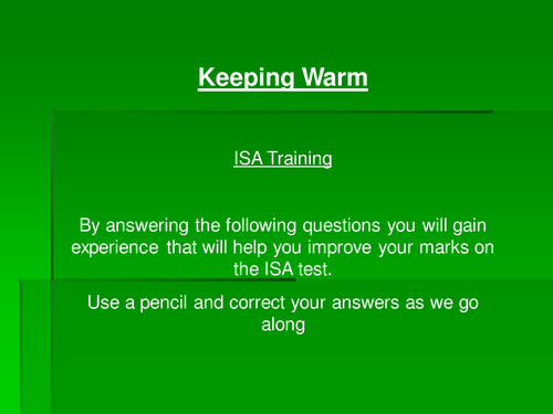 ISA practise