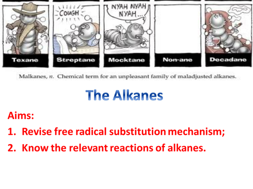 ppt for lesson on reactions of alkanes