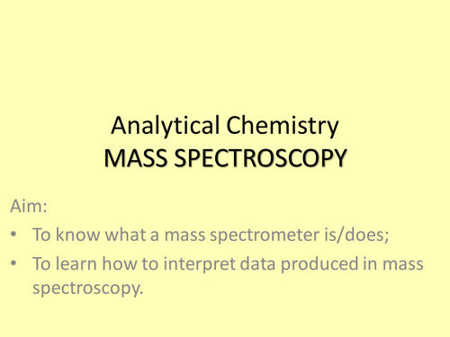 AS Mass Spec lesson