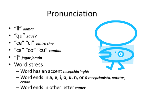 Pronunciation with food vocab