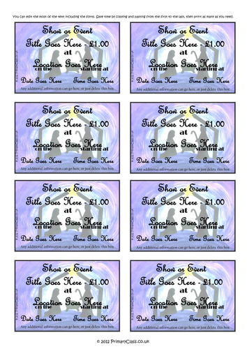 Editable Tickets for Christmas Concerts and Events