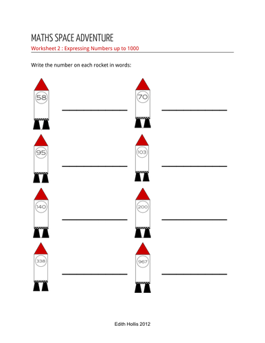 Maths Space Adventure 2 : Numbers up to 1000