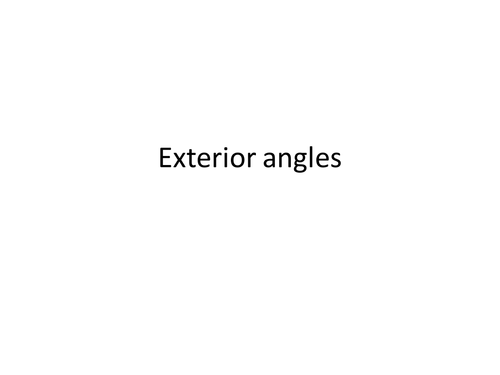 Exterior angles ppt