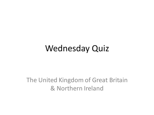 The United Kingdom of Great Britain Quiz
