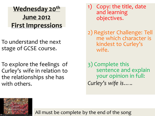 Themes of Curley's Wife - How she is seen