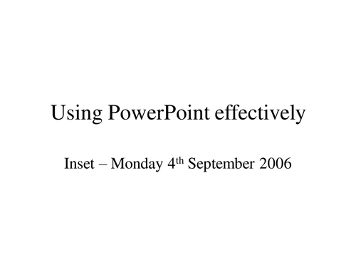 ICT Training Using Powerpoint