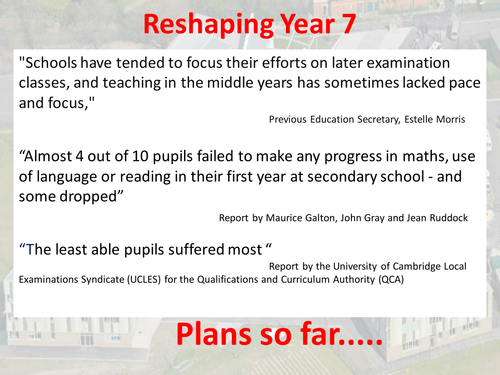 A New Curriculum For Year 7