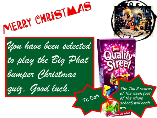 Cross curricula Christmas Quiz (whole school) 2012