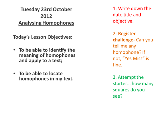 Reading Lesson level 4 Focus Hompohones