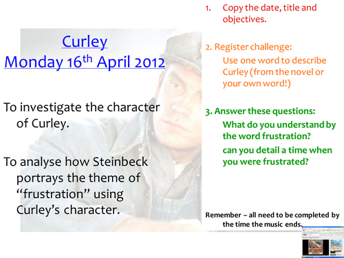 Of Mice and Men - Curley's character