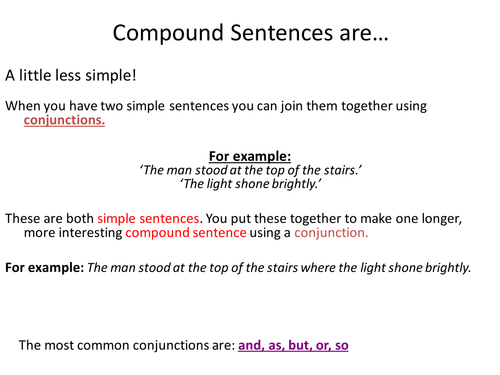 Compound Sentences Poster - Guide | Teaching Resources