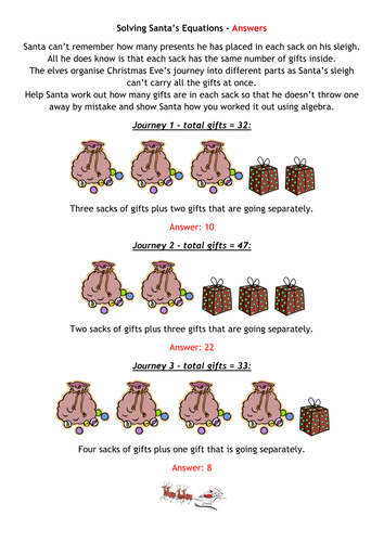 Solving Santa's Equations
