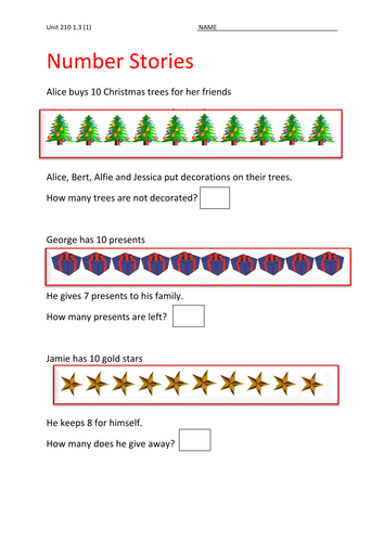 Christmas Maths worksheets Year 2 & 3 | Teaching Resources