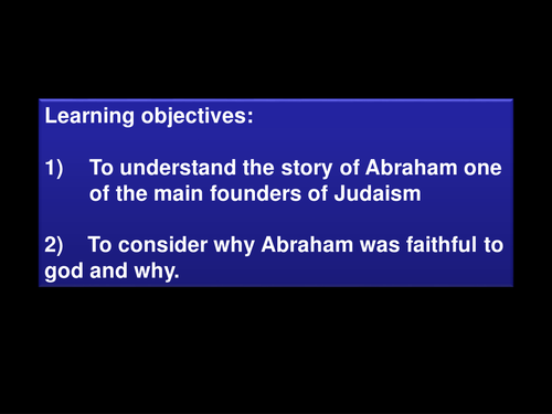 Judaism - Abraham's story 2019