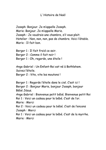 L Histoire De Noel Teaching Resources